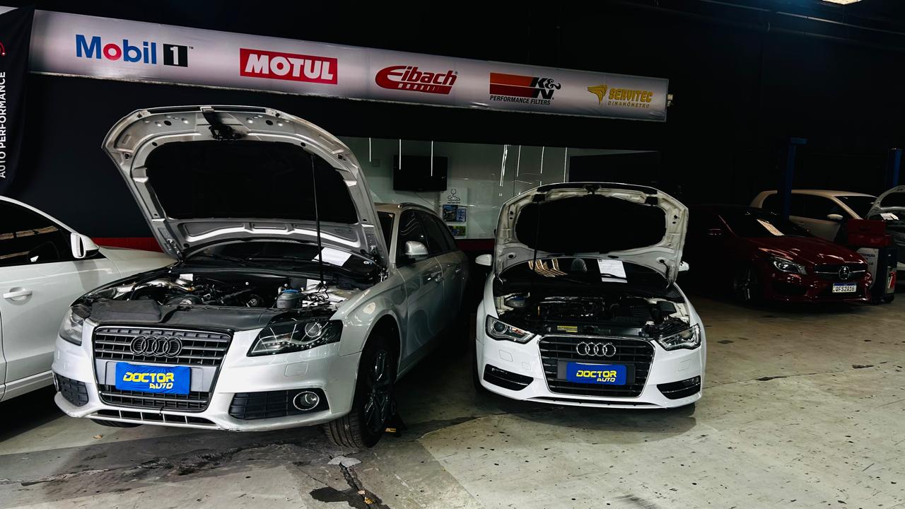 Veículos Audi em manutenção